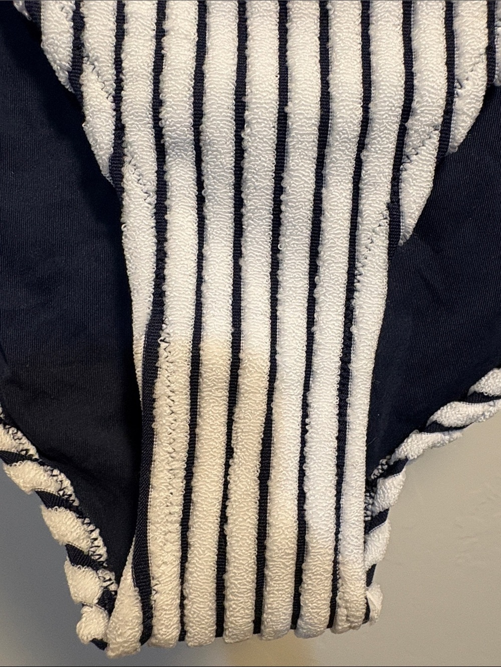 aerie Navy & White Vertical Stripe Bikini Bottom - Picture 2 of 5